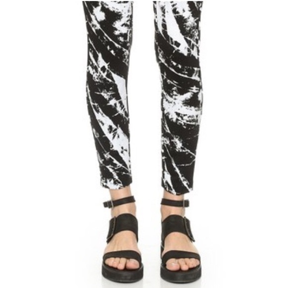 Helmut Lang - Black and White Abstract Print Sweatpants - size L - Picture 1 of 7